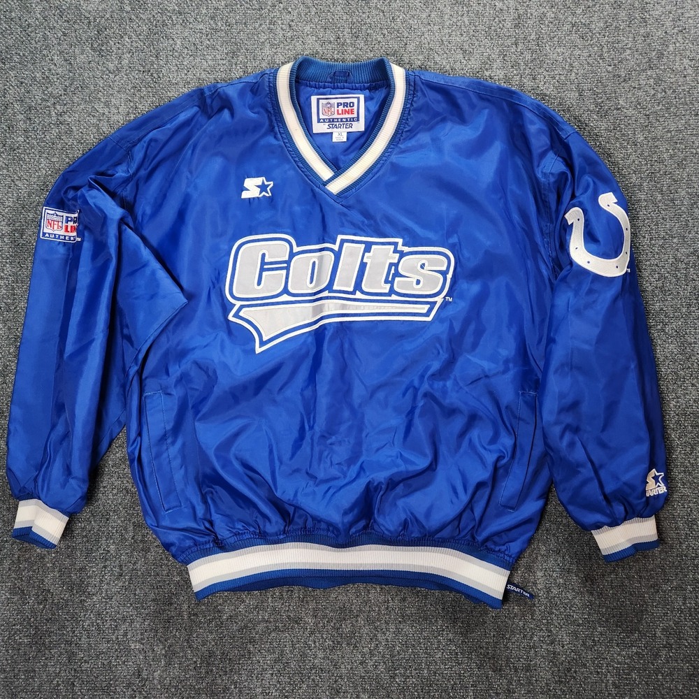 Vtg Indianapolis Colts Starter Jacket XL Blue 90s NFL Pro Line Pullover Lined